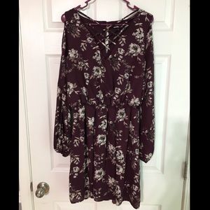 Floral Maroon Dress